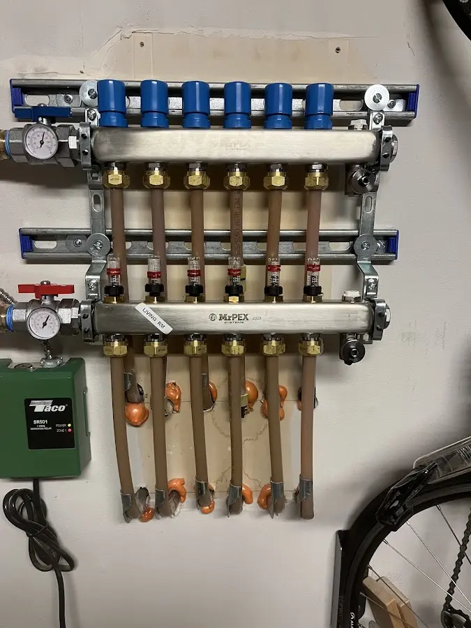 Plumber performing Gas Line Installation at a residential property in Westover